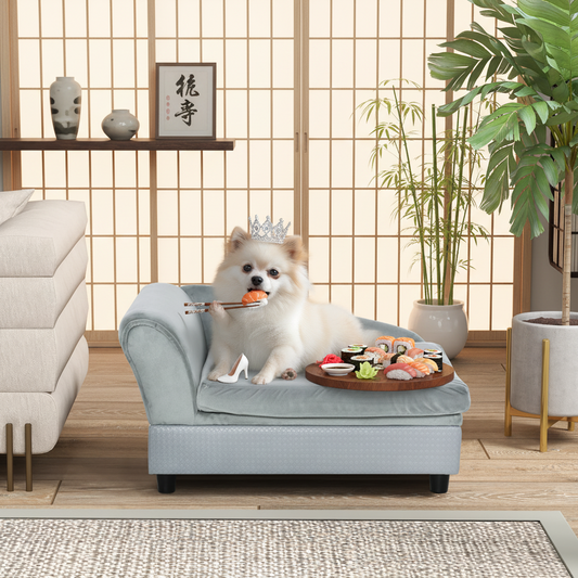 The Hidden Storage Foam Dog Sofa — Gray
