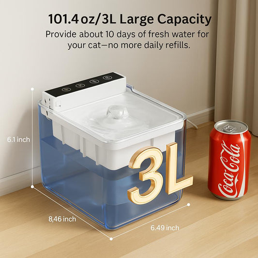 Wired Automatic Pet Fountain Dog Water Dispenser Automatic Sensing Function