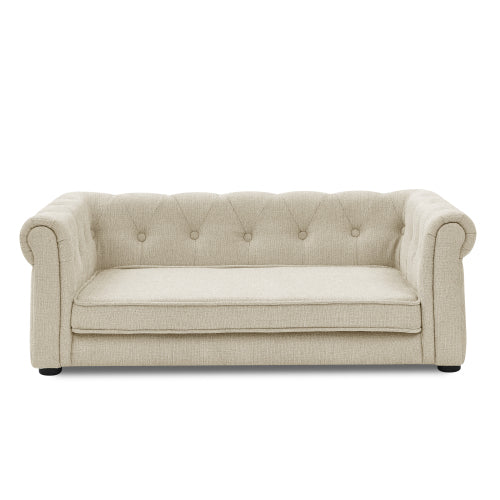 Elegant Rectangular Dog Bed - Soft Beige — view 9