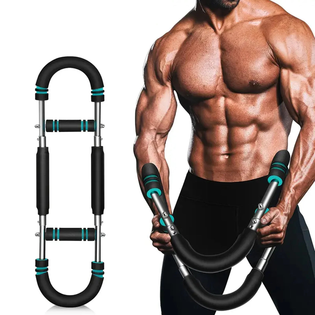 u shape Hand Gripper Strengths Twister Arm Trainer Power Twister Bar Fitness Equipment for Men and Women Home Workout