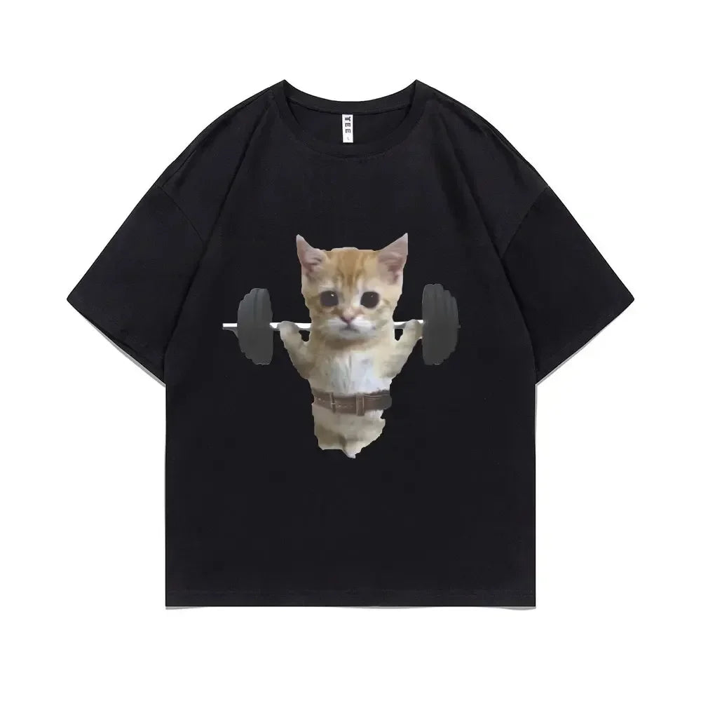 Sam Sulek Cat Graphic Gym T-Shirt