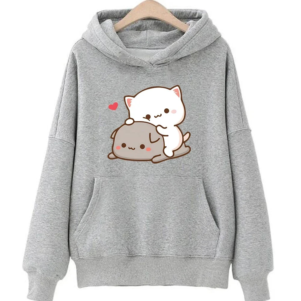 Mochi Peach & Goma Cat Hoodie