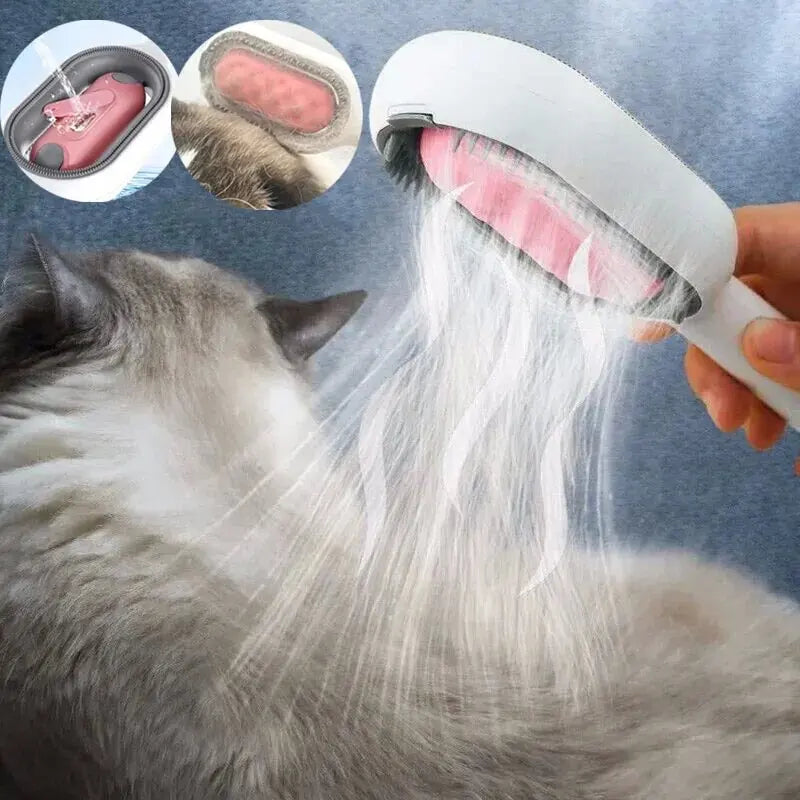 4-in-1 Pet Grooming Brush with Water Tank