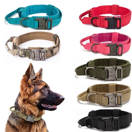Military Tactical Dog Collar with Handle