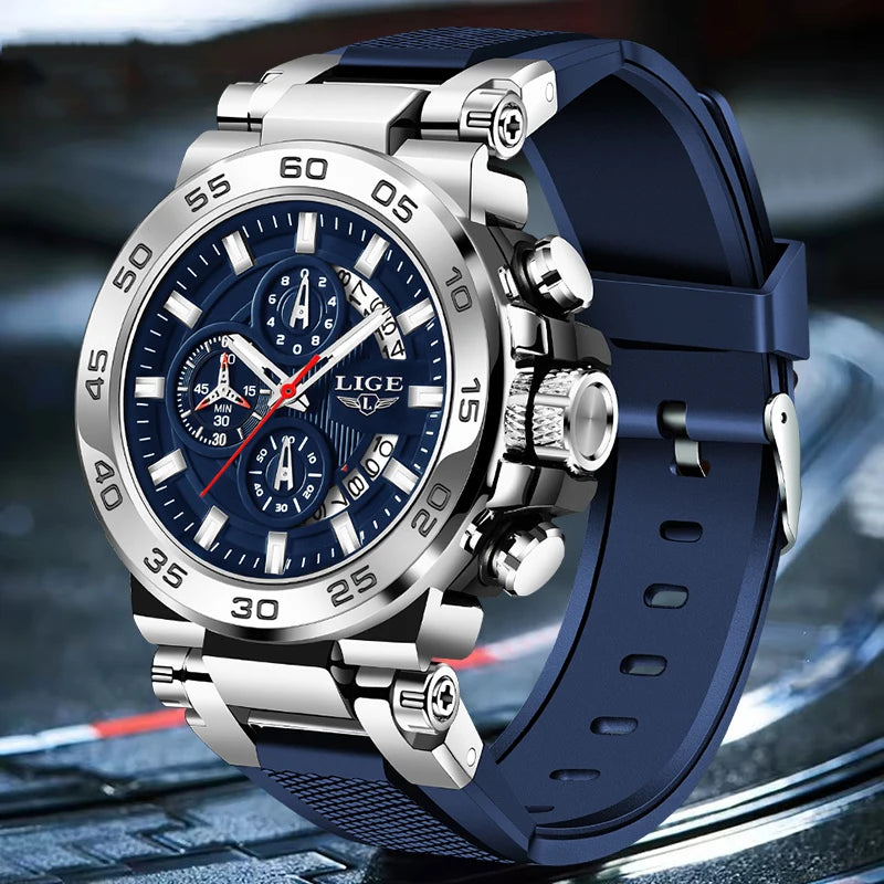 LIGE Luminous Chronograph Quartz Watch
