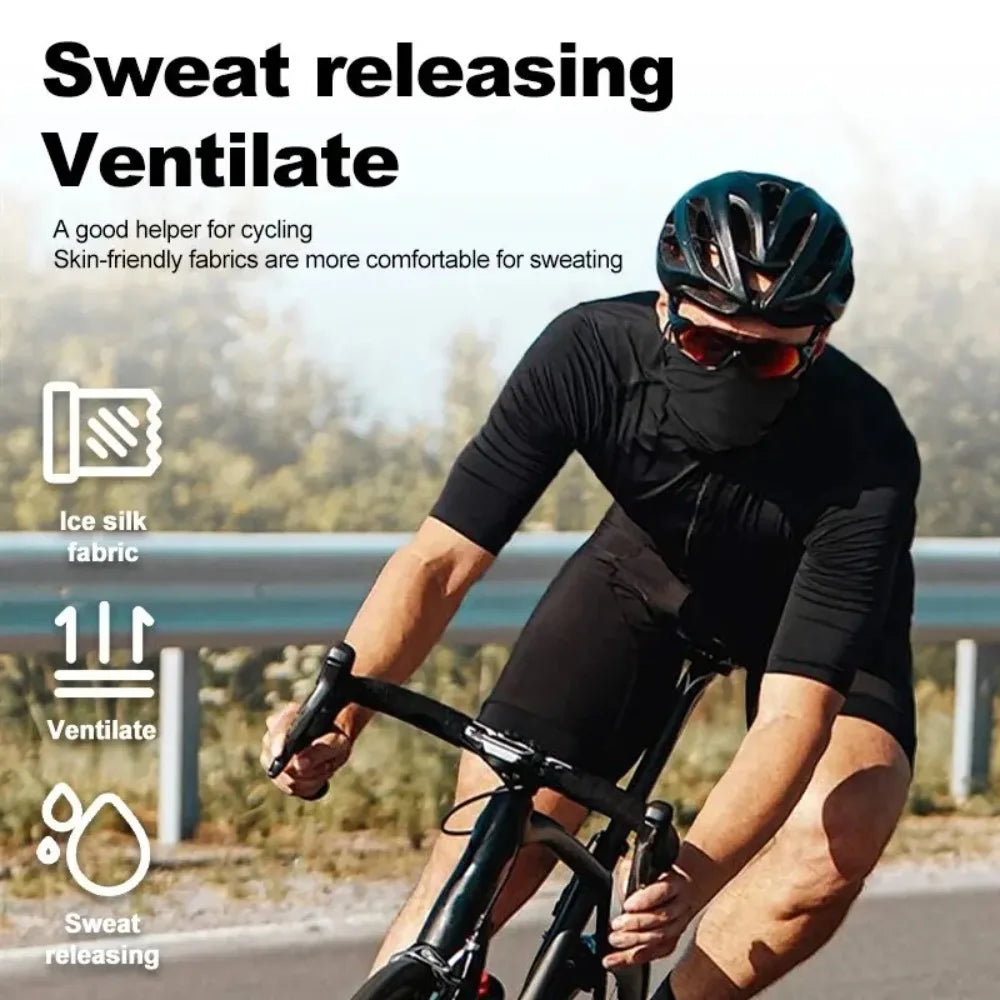 2026 Cycling Half Face Cover Motorcycle Neck Warmer Riding Neck Gaiter Cooling Climbing Running Hiking Neck Wrap Ice Silk Dust