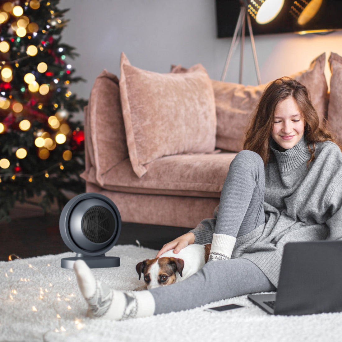 1Pc 380W Space Heater With 30 Degree Tilting Angle 3S Fast Heating Portable Desktop Electric Heater For Indoor Use With Overheat Protection Tip Over Protection For Home Office