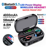 Bluetooth 5.1 Headset TWS Wireless Earphones Mini Earbuds Stereo Headphones IPX7