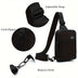 Small Crossbody Bags For Women & Men, Mini Sling Bag Fanny Packs Crossbody Purse, Chest Bag For Travelling, Hiking, Running -Black — view 4