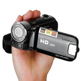 Black-Red Options - 1Pc HD 1080P Digital Video Camcorder 2.7in 16X Zoom DV Camera 270 Degree Rotation Rechargeable Kid Camera With Fill Light Selfie
