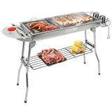 1Pc Foldable BBQ Grill For Outdoor Picnic Portable Charcoal Barbeque Grill Stainless Steel BBQ Grill For Picnic Camping Yard Cooking Fedex Shipping