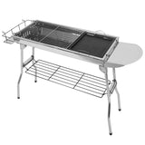 1Pc Foldable BBQ Grill For Outdoor Picnic Portable Charcoal Barbeque Grill Stainless Steel BBQ Grill For Picnic Camping Yard Cooking Fedex Shipping