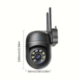 360 Wireless Camera Outdoor WiFi Night Vision Cam HD 1080P Home Security System