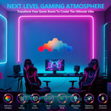 Hexagon Lights 10 Pack LED Wall Panels, RGB Gaming Lights With APP, Smart Modular Panel Hex Tiles Push Glide Expansion Shapes Light