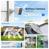 LNDU CL01 4K Wireless Security Camera 143 Degree Wide Angle Infrared Night Vision Human Body Sensing Dual Identification Detection
