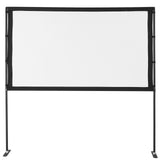 Projector Screen With 2 Stands 80 Inch 160° Wide Angle 4K HD 16:9 Movie Screen