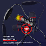 USB Microphone For Gaming And Podcast, RGB Light Small And Easy Setup