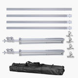 1Pc 6.5 Plus 10ft Photo Video Studio Backdrop Background Stand Adjustable Heavy Duty Photography Backdrop Support Stand Set With Carrying Bag Clamps