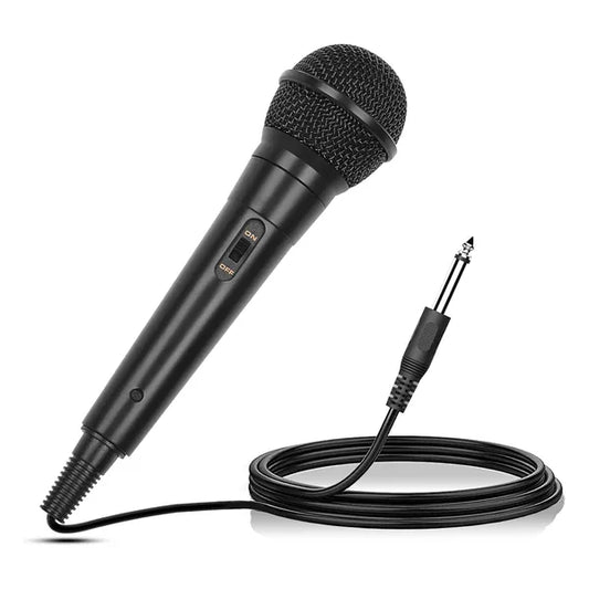 Handheld Wired Microphone Cardioid Dynamic Vocal Mic With On Off 13ft Cable 6.35 Mm Jack For Speaker Karaoke Ampilifier Mixer Professional Studio & Live Performance