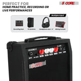 5 Core Guitar Amp 20W Electric Portable Mini Amplifier W Built In 6.5" Speaker Aux Headphone Jack