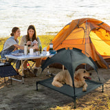 Portable Dog Bed with Shade - Grey — view 8