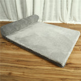 Reversible Plush Pet Bed - Coffee — view 7