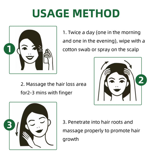OUHOE Ginseng Hair Growth Lotion Ginseng Moisturizing Hair Care Hair Growth Spray