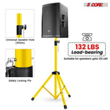 5 Core Speaker Stand Pair Adjustable 31 To 54" PA DJ Tripod Stands Heavy Duty W 35mm Insert 132 Lbs