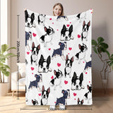 Pet fleece blanket texture close-up