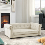 Elegant Rectangular Dog Bed - Soft Beige — view 8