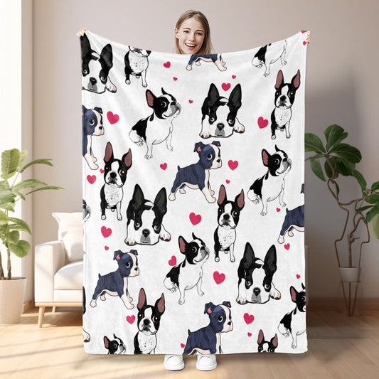 Adorable Fleece Dog Blanket - Soft and Cozy