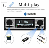 Bluetooth Vintage Car FM Radio MP3 Player USB Classic Stereo Audio Receiver AUX