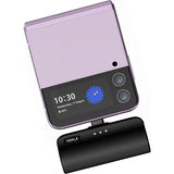 Local US Stock Unique Mini Power Bank 3350mAh Fast Charging Lipstick Size Phone Portable Charger With Built-in Type C Plug