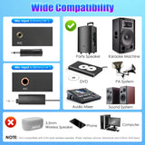 2Pc 2.4G Wireless Microphones UHF Wireless Microphones Metal Handheld Dynamic Mics With 164FT Range RGB Light For Karaoke Party DJ Wedding Speech Outdoor Events
