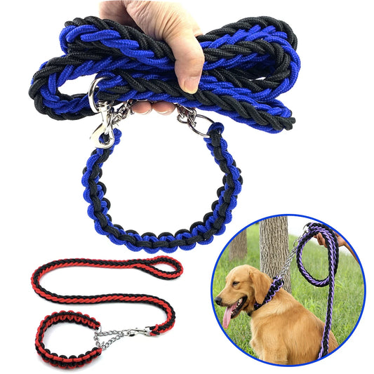 Braided Nylon Dog Collar and Leash Set