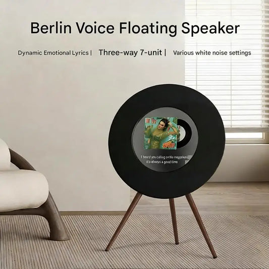 Sound Card Man R1 for Speaker with Woofer Floating Lyrics Vinyl-Style Display 100-300W Home Floor-Standing Design