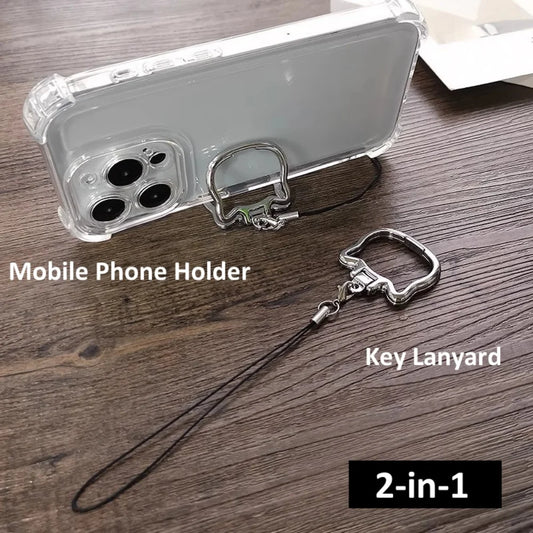 Cat Keychain & Foldable Phone Stand