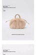 Autumn and winter versatile simple solid color portable hair bag women's autumn and winter new pleated cloud bag high-end plush