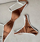 2026 Sexy Bikini Women Swimsuit Female Swimwear Bandeau Biquini Bathing Suit Shiny Swimming Suits Halter Bodysuit Beachwear
