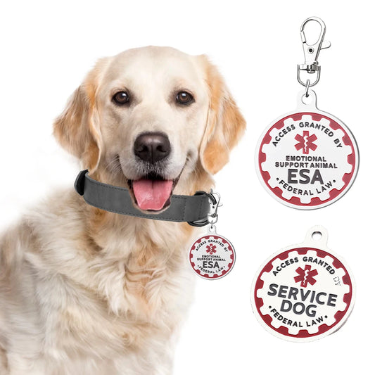 Stainless Steel Service Dog ID Tag