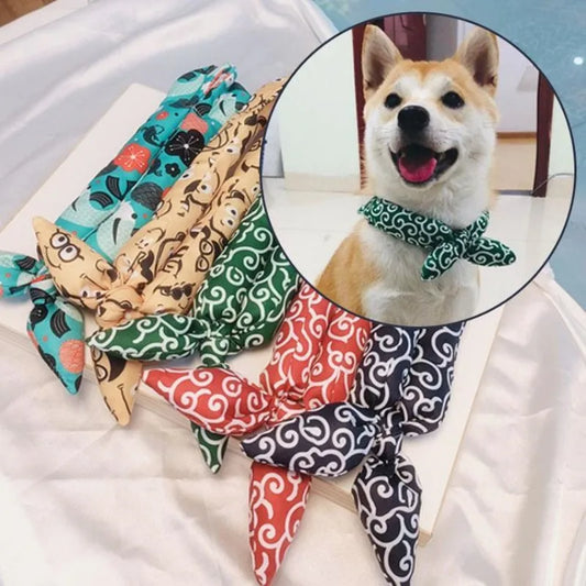 1pcs Dog Necklace Tie Cute Style Pet Dog Scarf Adjustable Size Dog Cat Bow Tie Pet Grooming Accessories Dog Cotton Bib Bandana