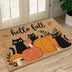 Cartoon Black Cat Welcome Doormat