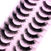 10-Pair Faux Mink Winged Cat Eye Lashes