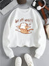 Happy Cat Print Hoodie
