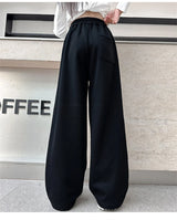 Girl Sports Pants Teenager Spring Wide-leg Casual Trousers 2025 New Children's Straight Loose Pants Kids Autumn Clothing