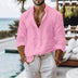 Casual Cotton Linen Button-Down Shirt