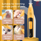Fenice TJMX6X7 LED Pet Hair Trimmer 18mm Wide Blade for Ear/Eye/Claw/Private Parts Dog Grooming Clipper Electric Foot Shaver