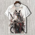 Edo Cat Samurai Warrior 3D Print T-Shirt
