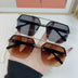 Polygon Sunglasses Rectangle Fashion Metal Frame Women Men Large Square Sun Glasses for Female Male Gradient Traveling Oculos ﻿