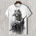 Edo Cat Samurai Warrior 3D Print T-Shirt